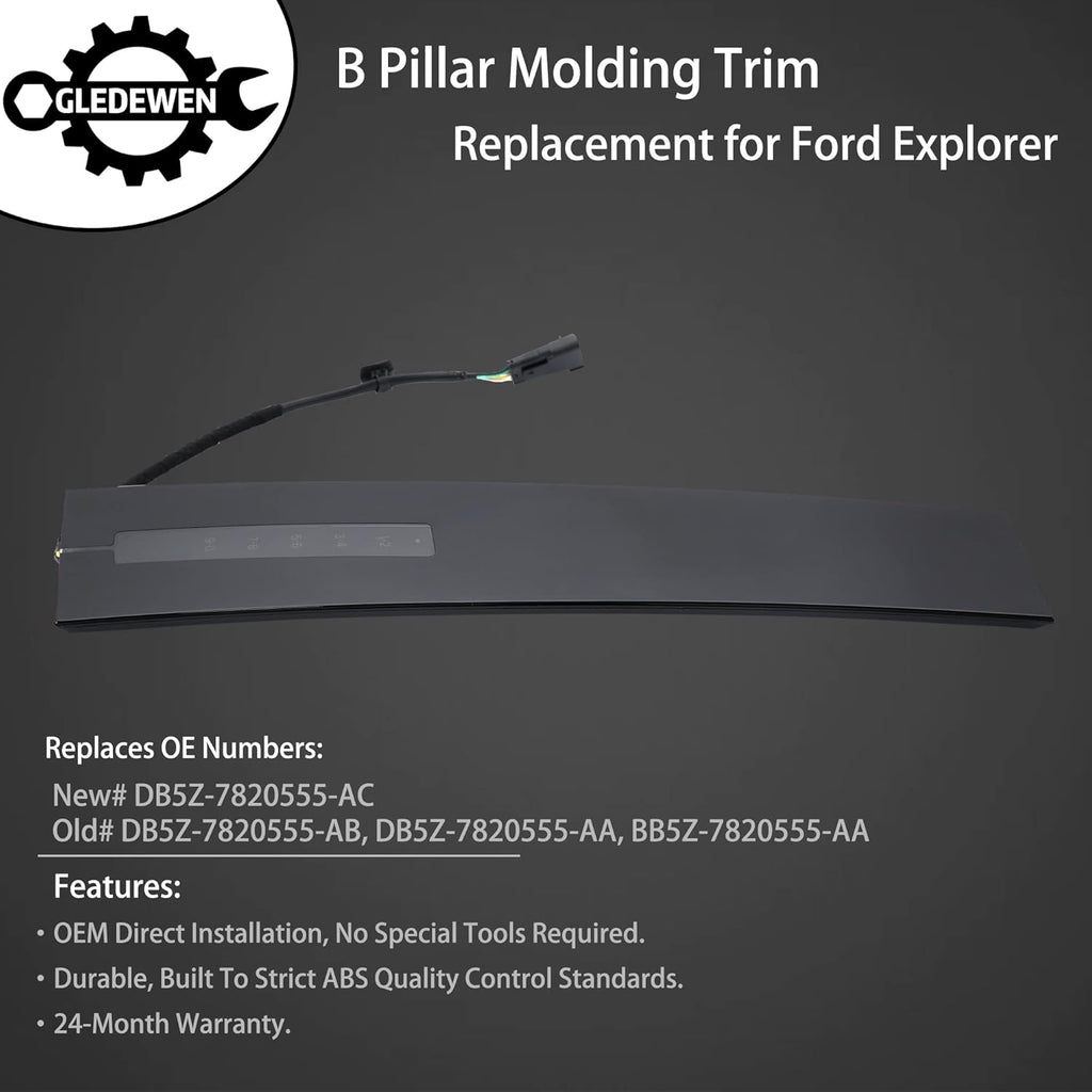B Pillar Molding Trim with Door Entry Keypad, Driver Front Left Outer LH Side B370354