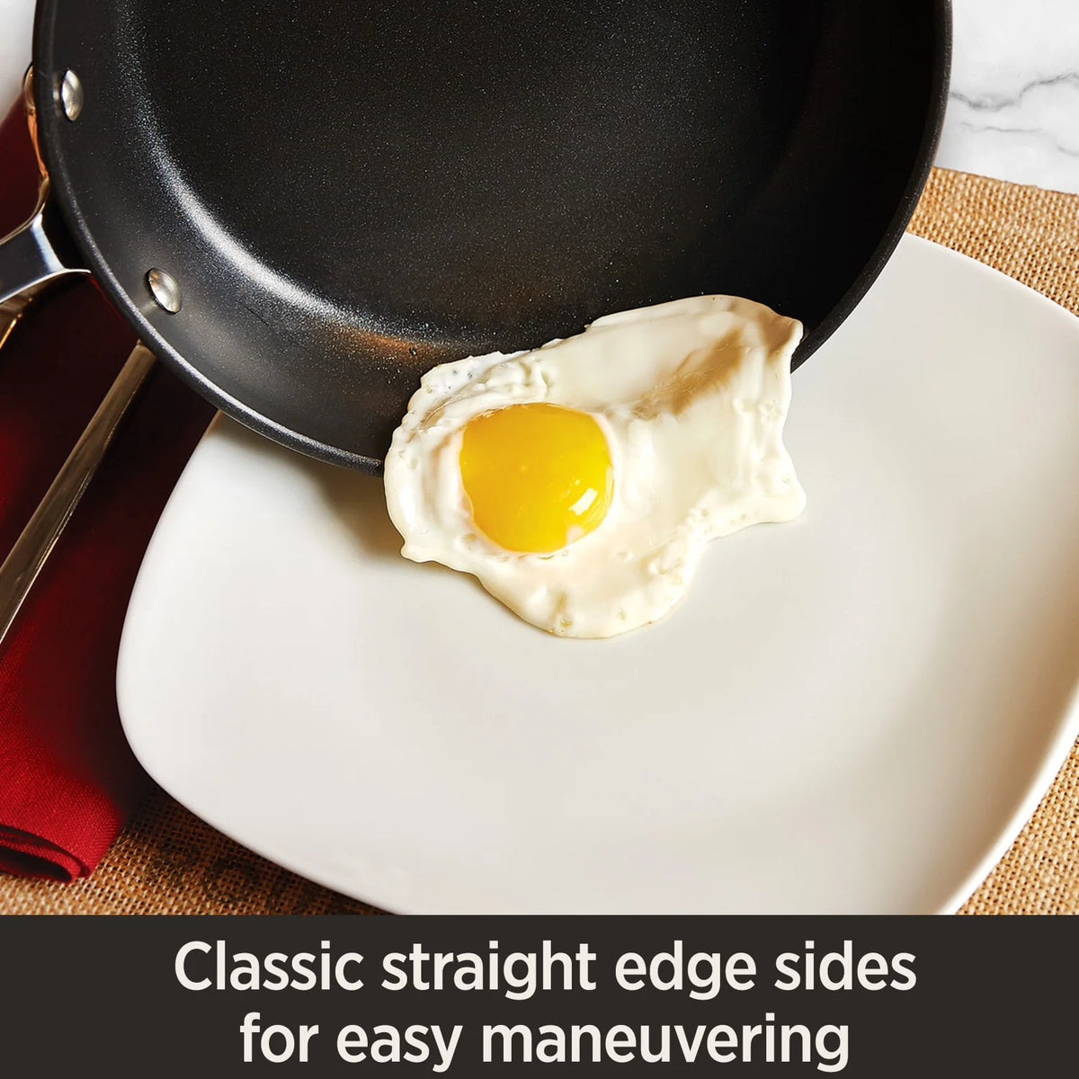 12-Inch Hard Anodized Nonstick Fry Pan with lid V936