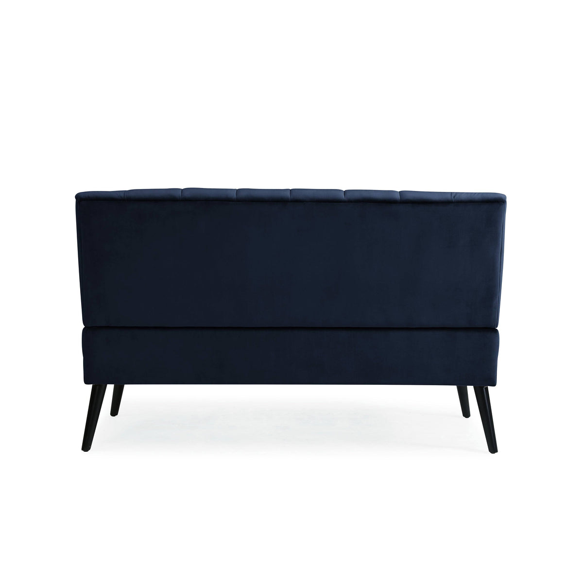 Navy Blue Velvet Armless Loveseat A677