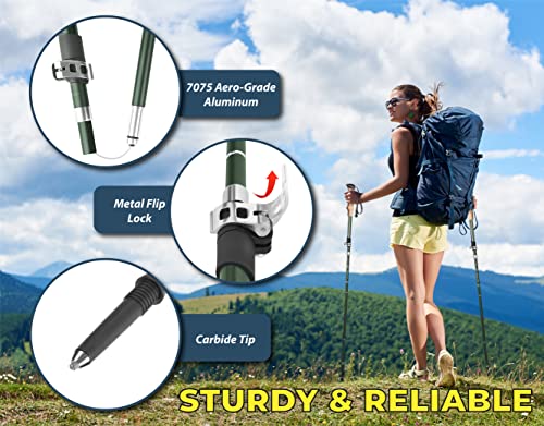 Collapsible Trekking Pole (1pc) Lightweight Walking Stick U9748
