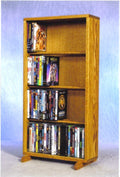 Solid Oak 4 Row Dowel CD/DVD Cabinet Tower J312