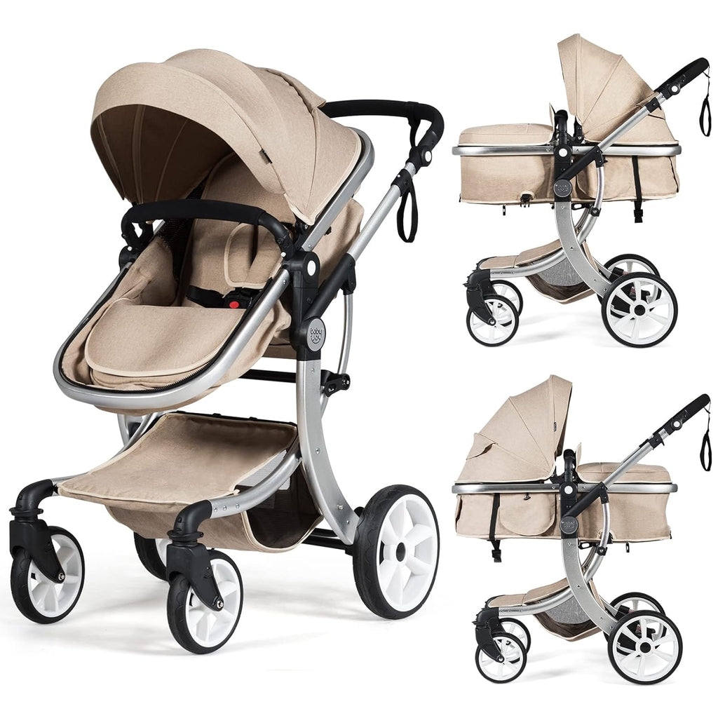 2-in-1 Reversible Bassinet Reclining Baby Stroller with Canopy R99593