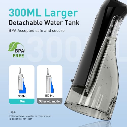 Portable Cordless Oral Irrigator 300ML Rechargeable IPX7 Waterproof Electric Water Flosser G38198