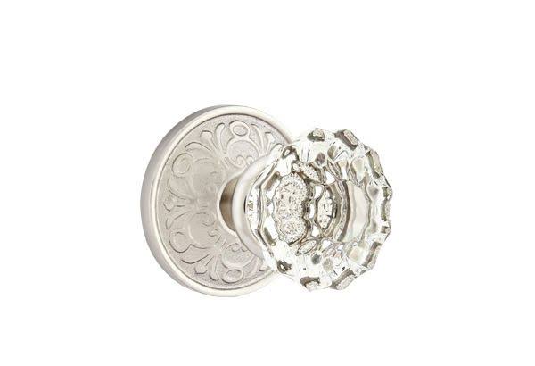 Satin Nickel Crystal Knob Passage Set G5134