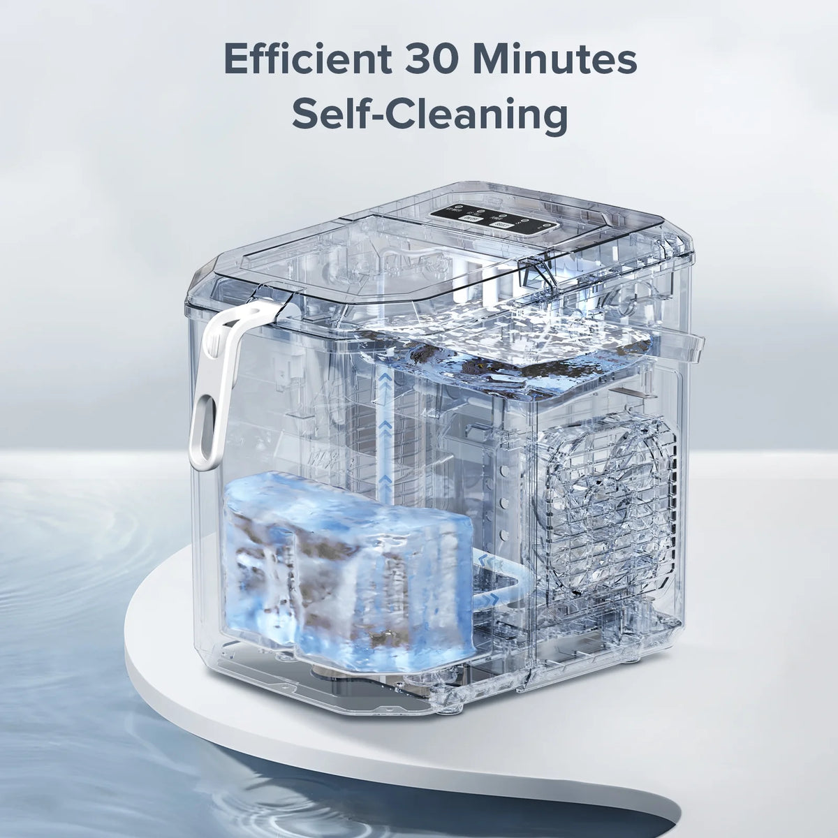 Countertop Portable Ice Maker Machine with Handle and Ice Scoop, Red Z549
