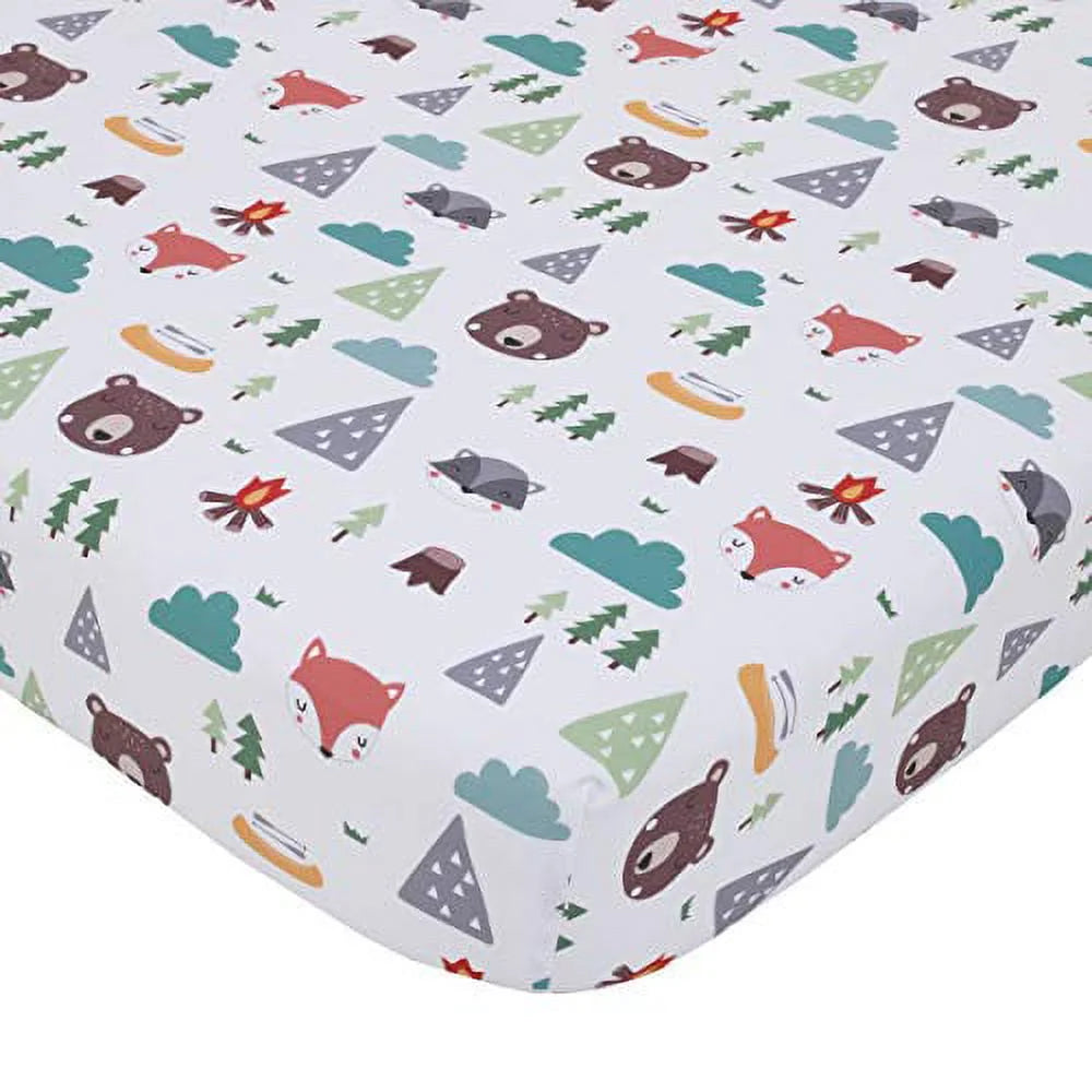 3-Piece Nursery Crib Bedding Set with Comforter, Fitted Crib Sheet and Dust Ruffle W485