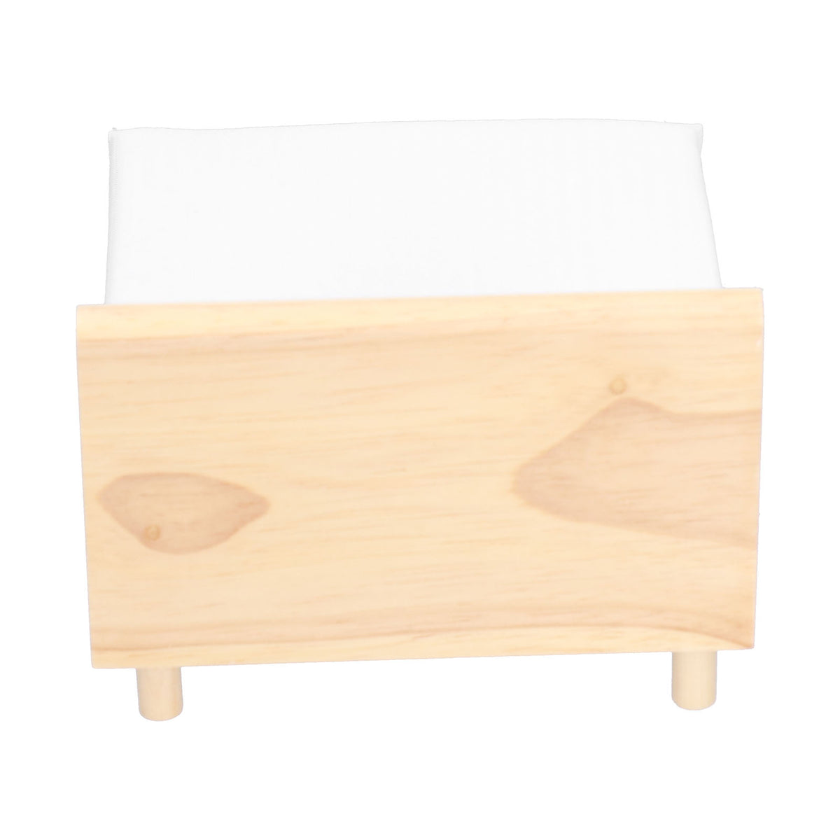 Wooden Double Bed for Dollhouse Decoration F1077