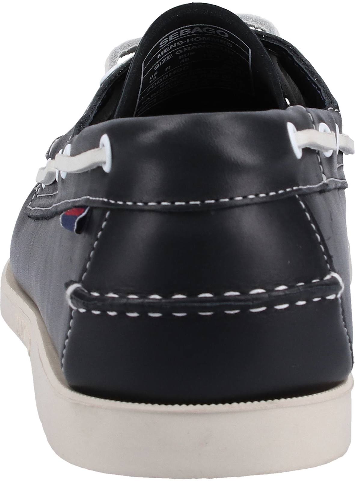 Blue Navy Leather Boat Shoes Q79729