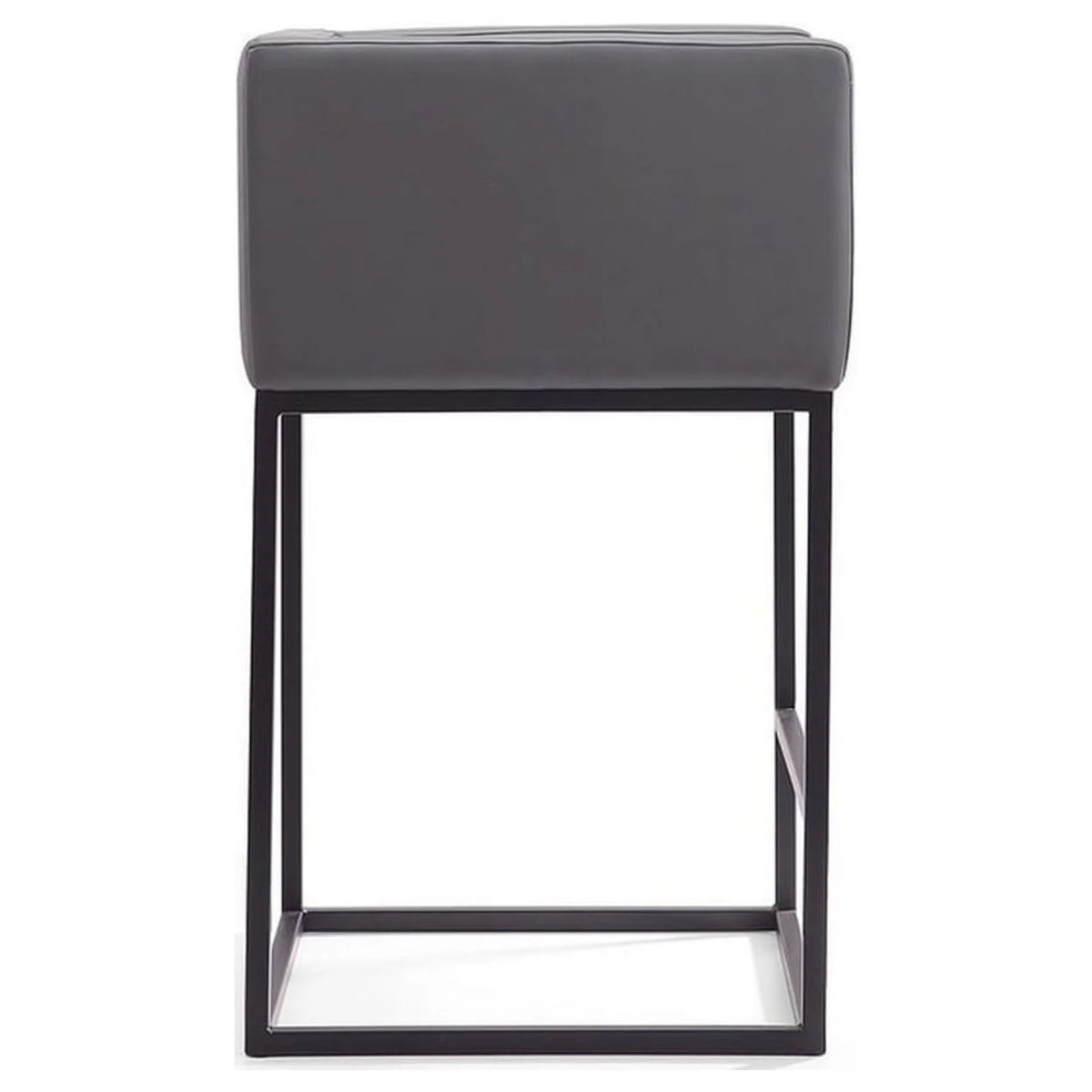 Faux Leather Counter Stool in Gray Q109