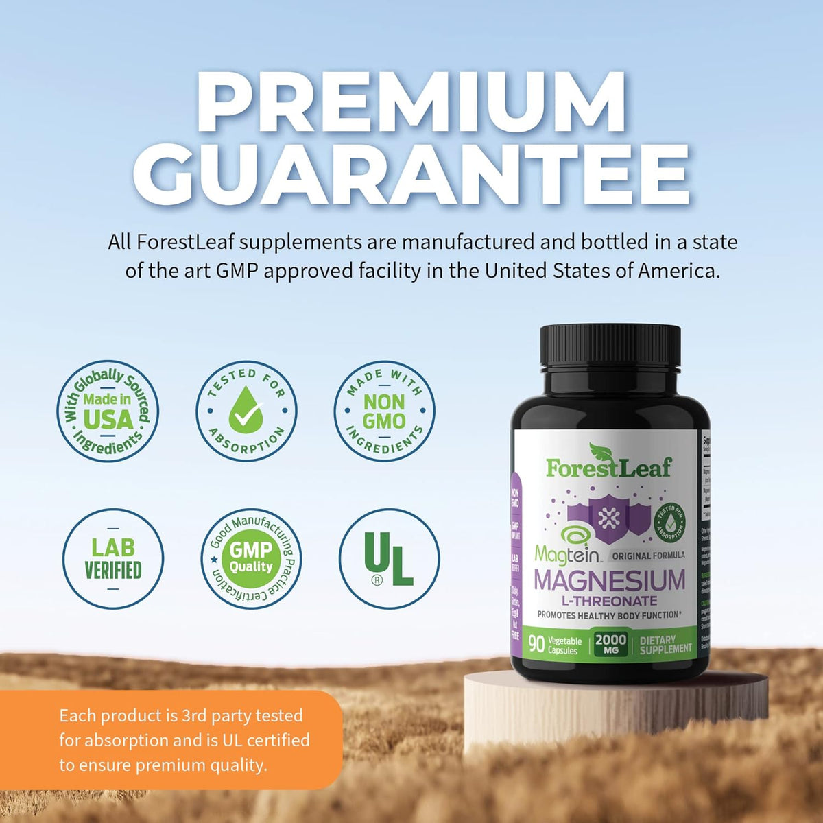 Magnesium L-Threonate Capsules 2000mg 90 Count C47991