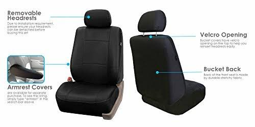 Black Faux Leather Full Set Seat Covers X97178