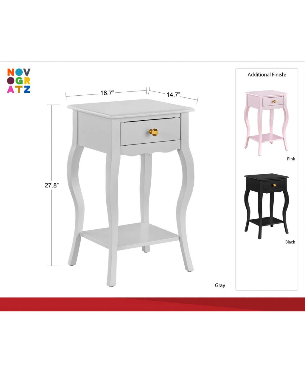 Gray Accent Table B35676