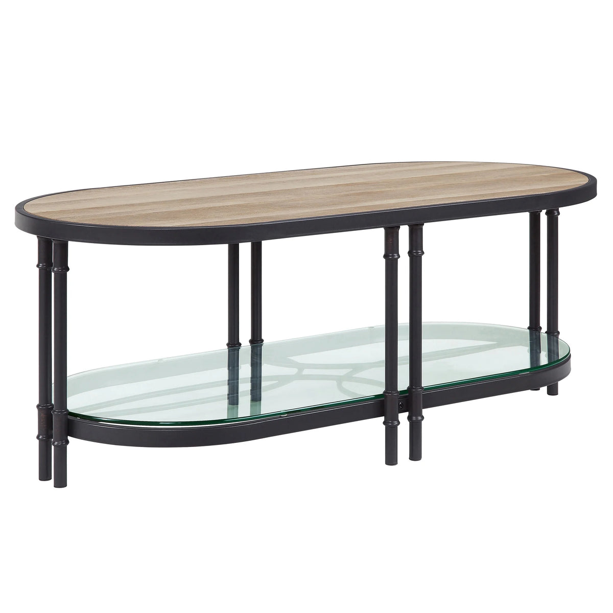 Coffee Table, Oak & Sandy Black Finish K2341