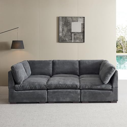 Oversized Modular 6 Seaters Cloud Sectional Sofa with Reversible Chaises R313