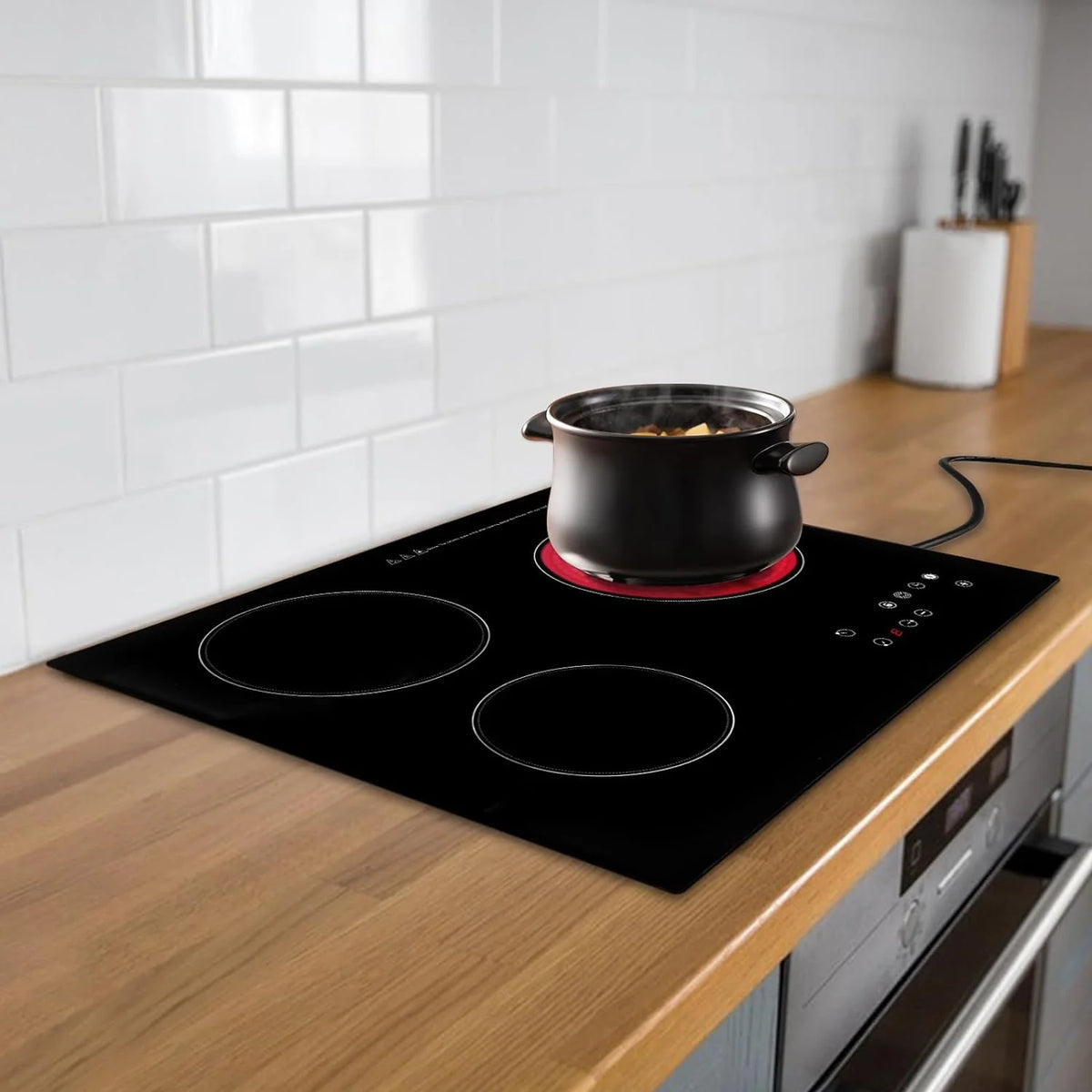 2600W 110V Portable Induction Cooktop 3 Burners Touch Control Countertop B938