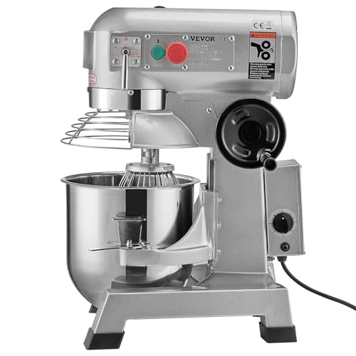 Commercial Food Mixer 10Qt Stainless Steel Bowl 450W 3 Speeds T49138