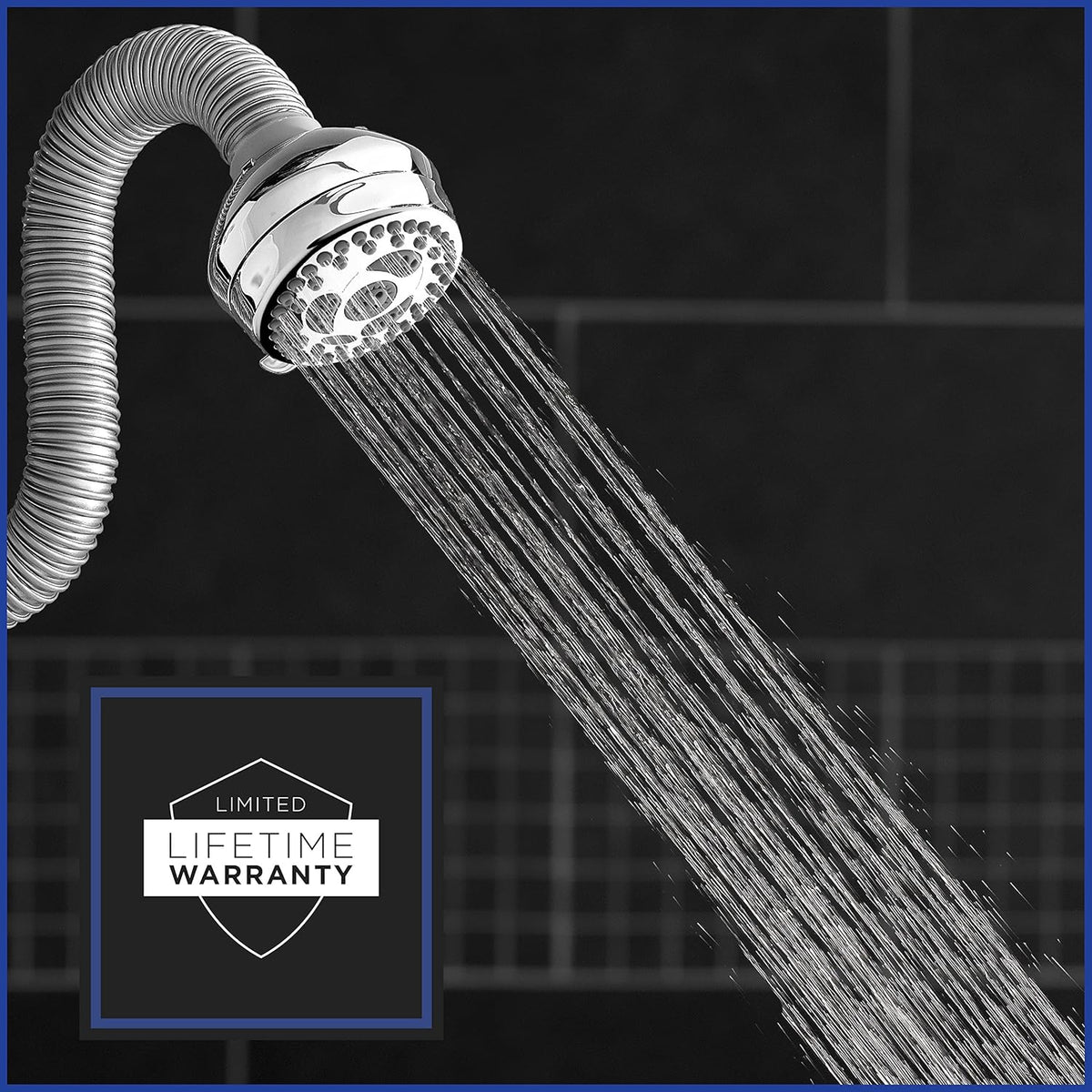 Chrome 6 Mode Adjustable Shower Head 1.8 GPM Pack of 2 V66654