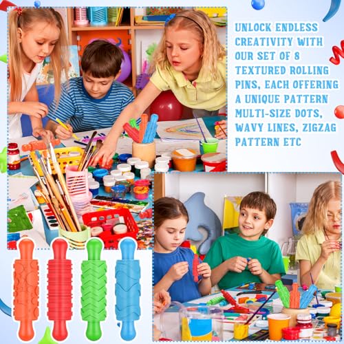 8 Pcs Play Dough Rollers with Plastic Handles P676