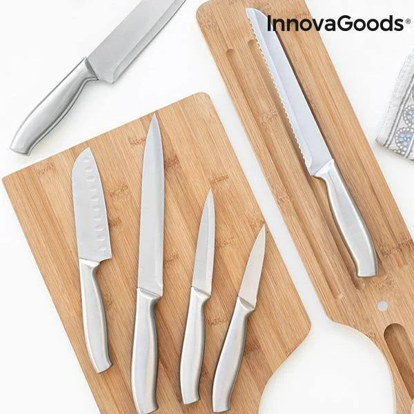 7 Pieces Knife Set with Wooden Base X744260