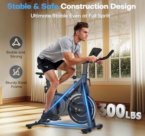 Adjustable Magnetic Resistance Stationary Bike 300LB Weight Capacity S903