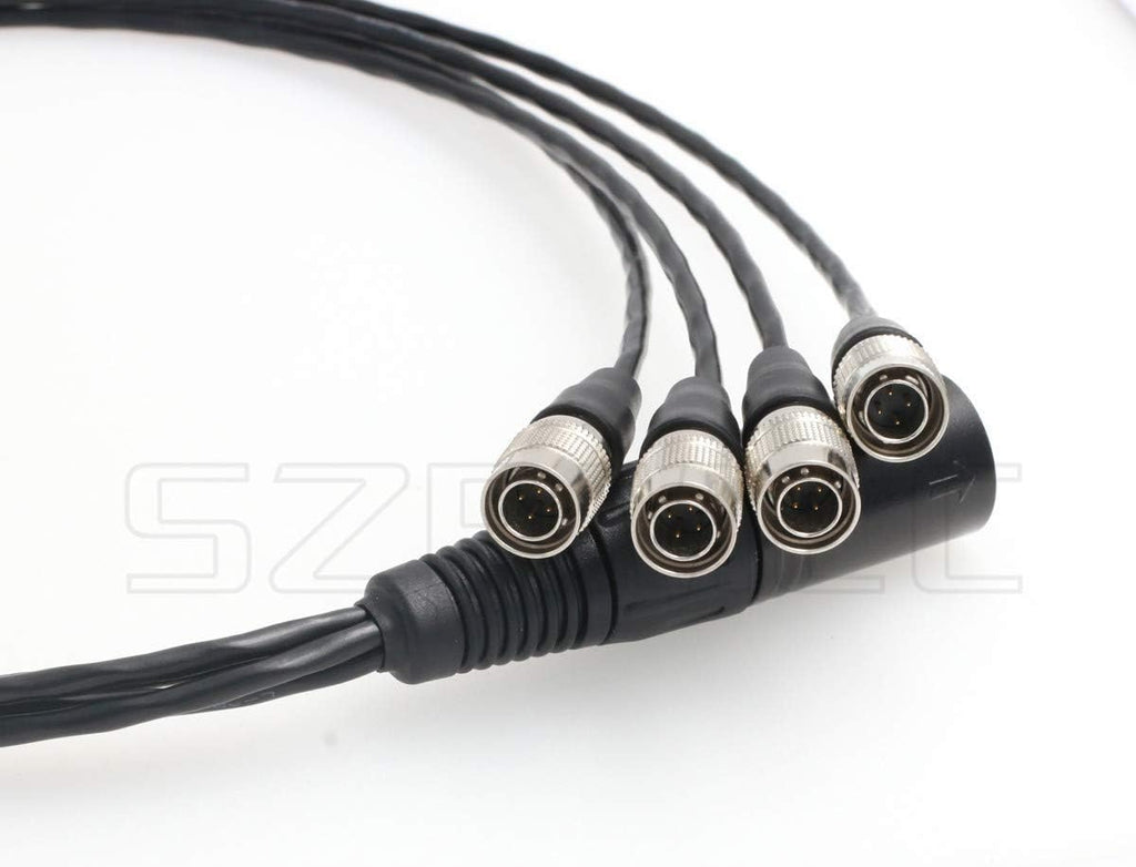 XLR 4 Pin Male to 4 Split Hirose 4 Pin Male Power Cable L684