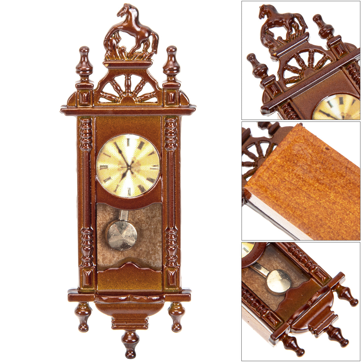 Metal Dollhouse Hanging Clock Toy Doll Furniture X13831