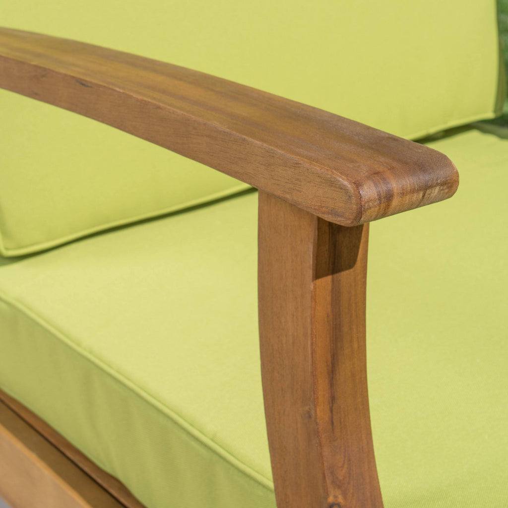 Outdoor Teak Finished Acacia Wood Club Chairs Q19591