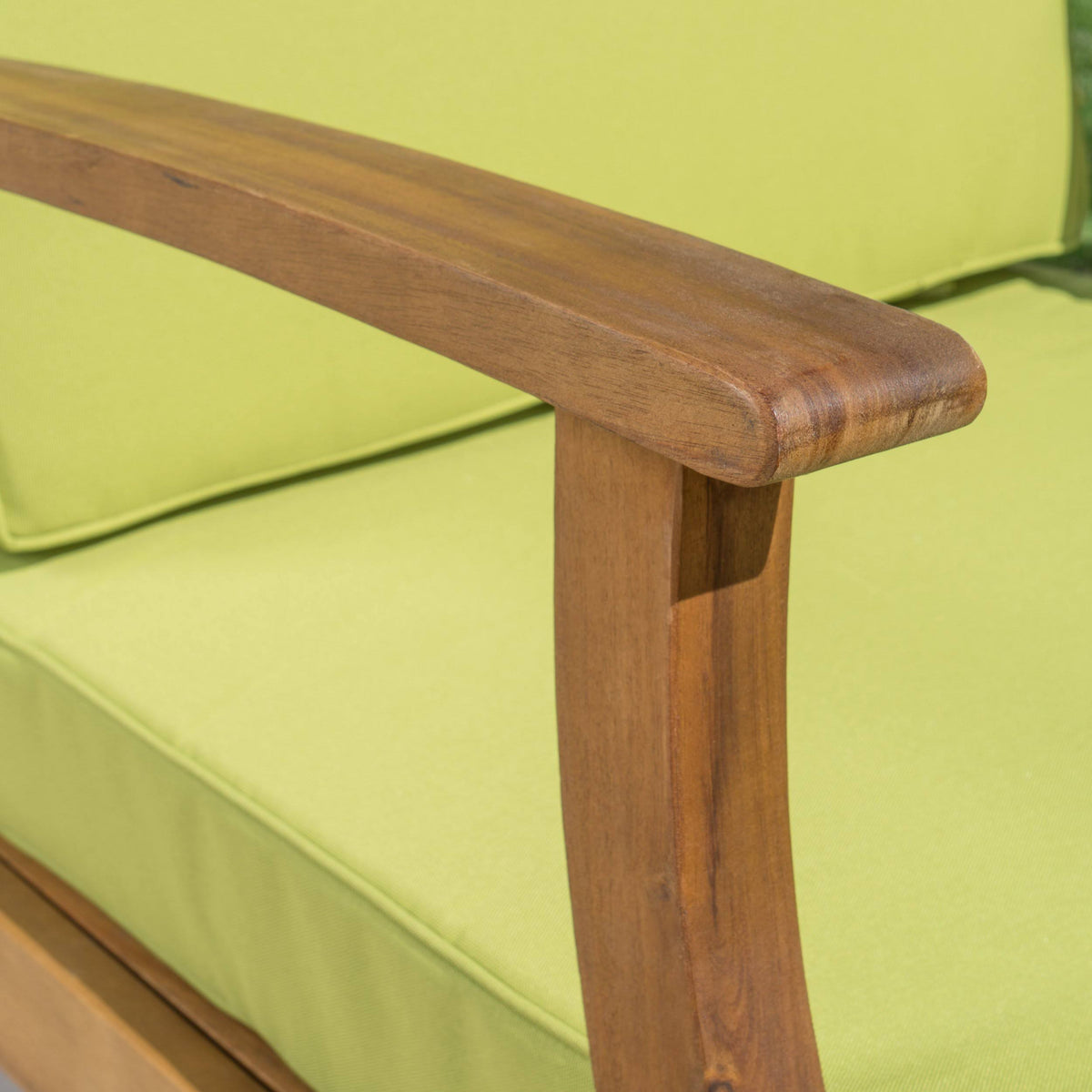 Outdoor Teak Finished Acacia Wood Club Chairs Q19591