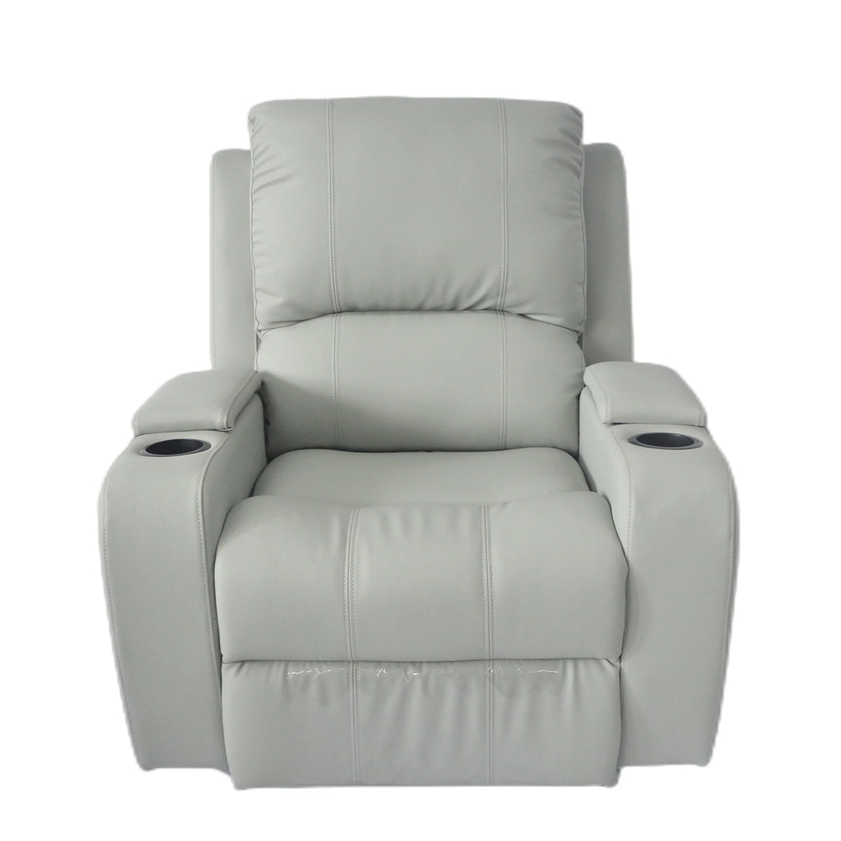 Gray PU Leather Recliner Chair with Storage T312812