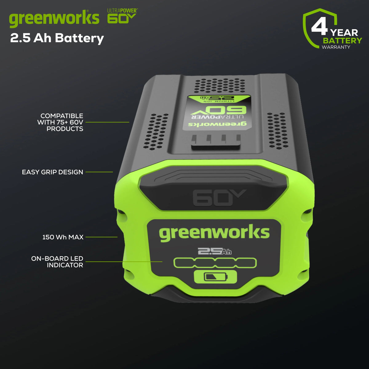 60 Volt 2.5 Ah Battery R300