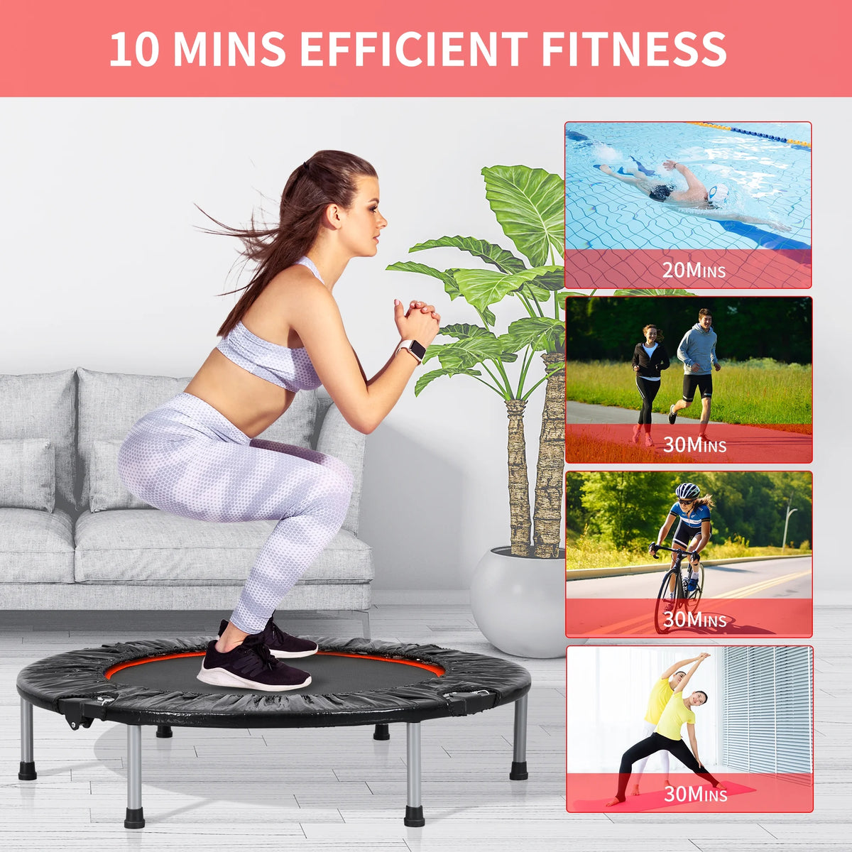 40 Mini Trampoline with Adjustable Foam Handle D40389