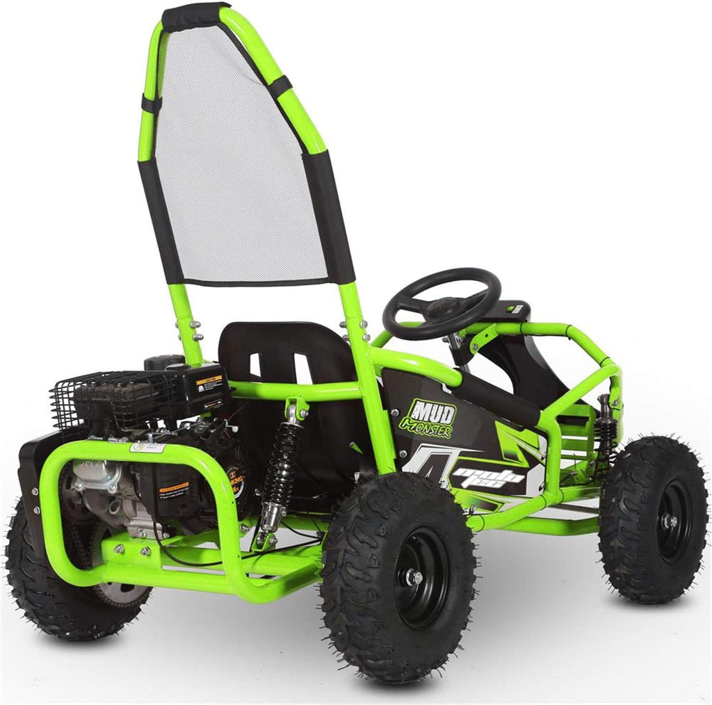 98cc Full Suspension Green Go Kart Y898