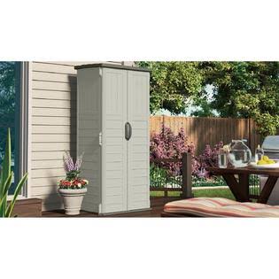 Light Taupe Finish 22 Cu. ft. Vertical Resin Storage Shed K4499