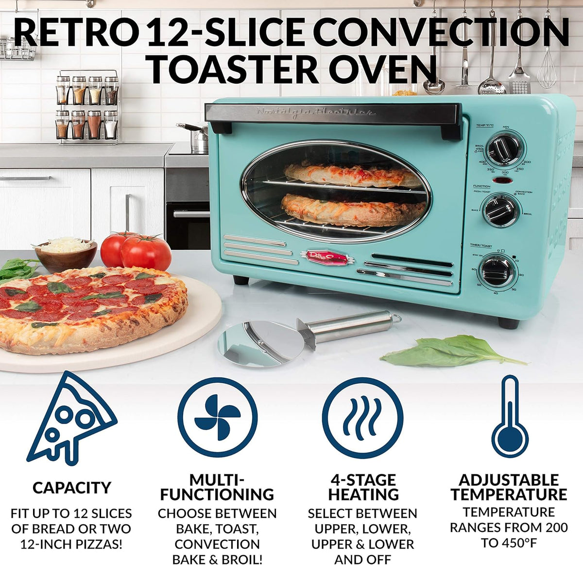 0.7-Cu. Ft. Retro Convection Toaster Oven D39579