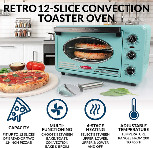 0.7-Cu. Ft. Retro Convection Toaster Oven D39579