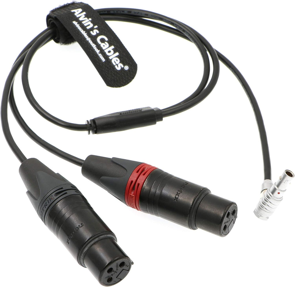 XLR 3 Pin Female to 5 Pin Male Right Angle Audio Input Cable M60779