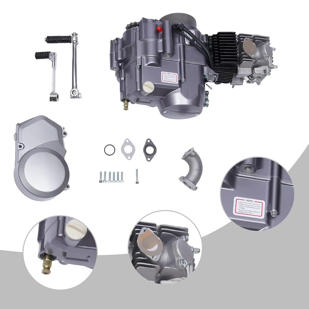 140CC 4 Stroke Engine Racing Motor Kit for Pit Dirt Bike CDI Kick Starter Manual Clutch Horizontal Single Cylinder 4 Speed J834