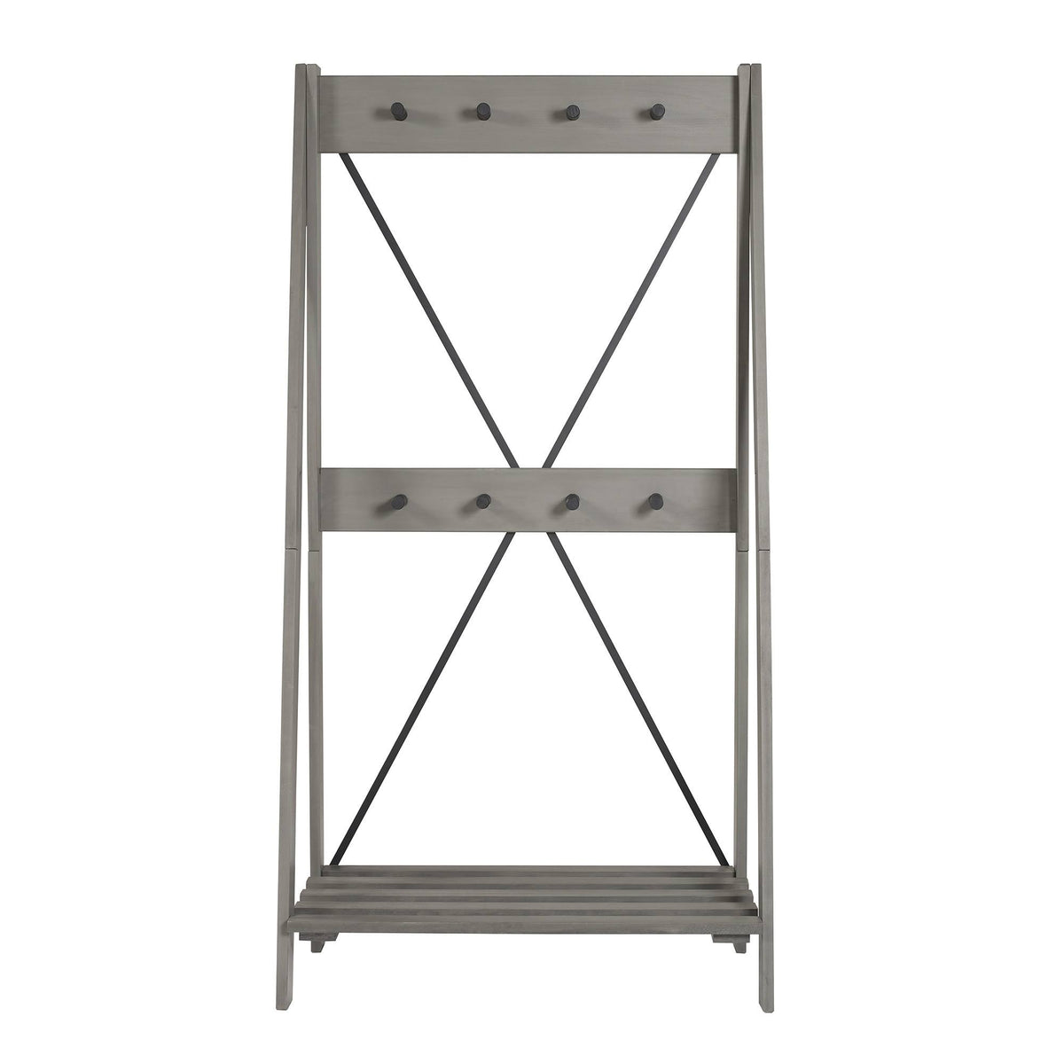 Grey Solid Wood Hall Tree K4978