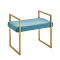 Gold/Teal Velveteen Bench F733