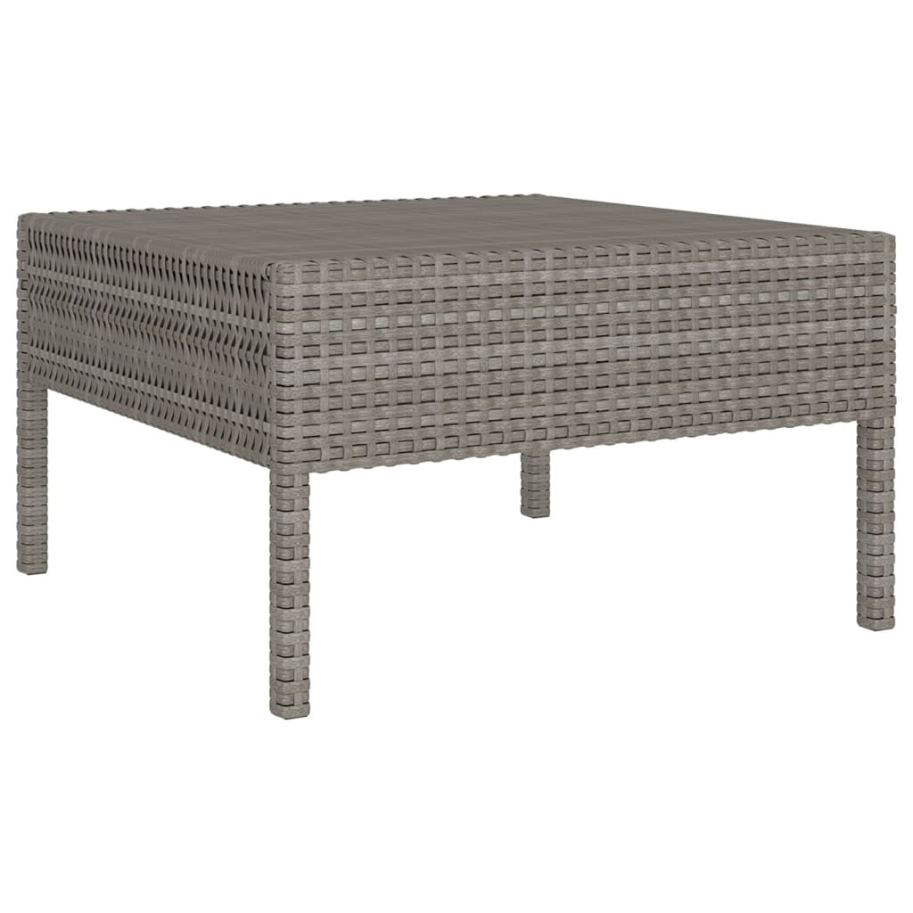 6 Piece Gray Poly Rattan Outdoor Sectional Sofa Set with Coffee Table G8370