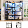 5-Tier Convertible Corner Bookshelf with Storage Y454450
