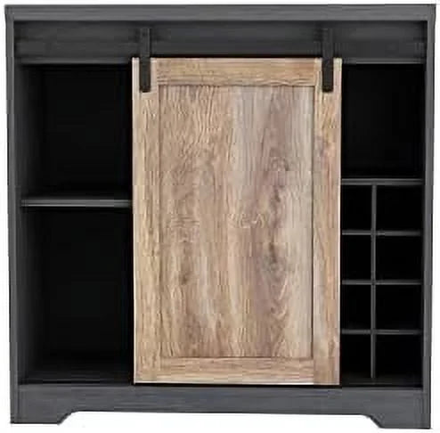 Farmhouse Kitchen Hutch Cabinet with Double Barn Door and Shelves G43499