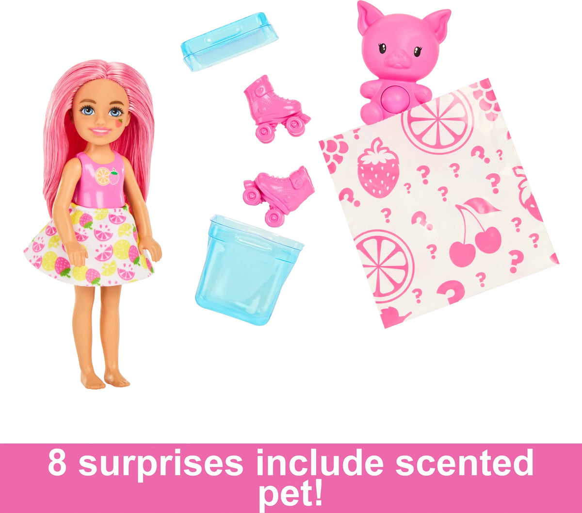 Chelsea Doll with 5 Surprises Including Pop-It Pet, Scent & Color Change T7981