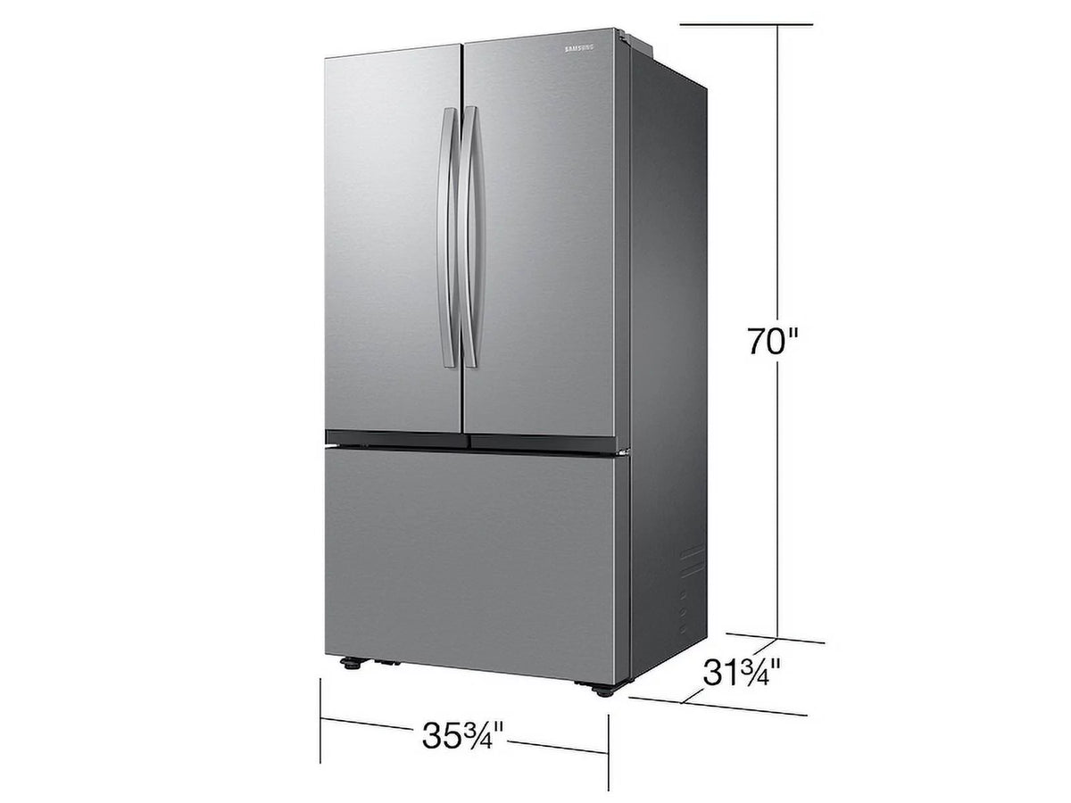 27 cf French Door Refrigerator Counter Depth Dual Ice Maker Stainless Steel O8941