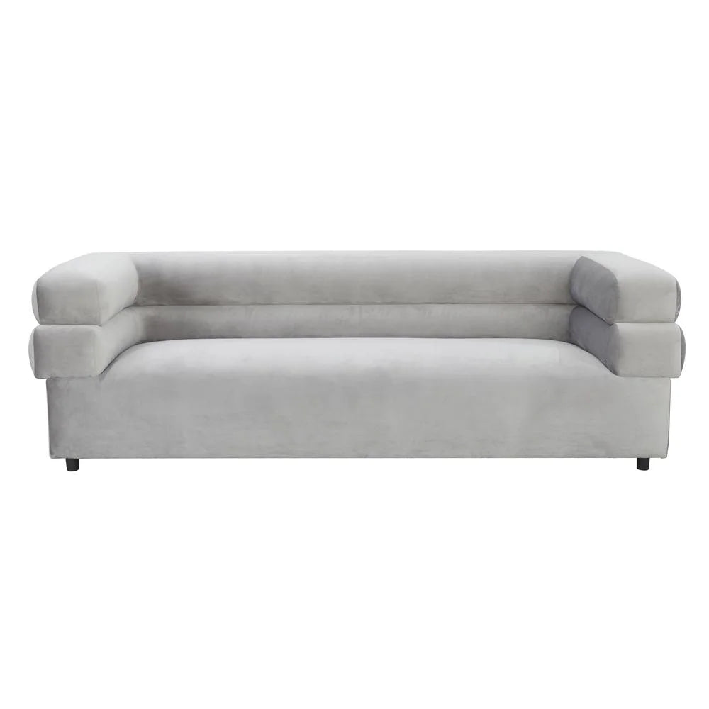 Light Grey Velvet Sofa G614802
