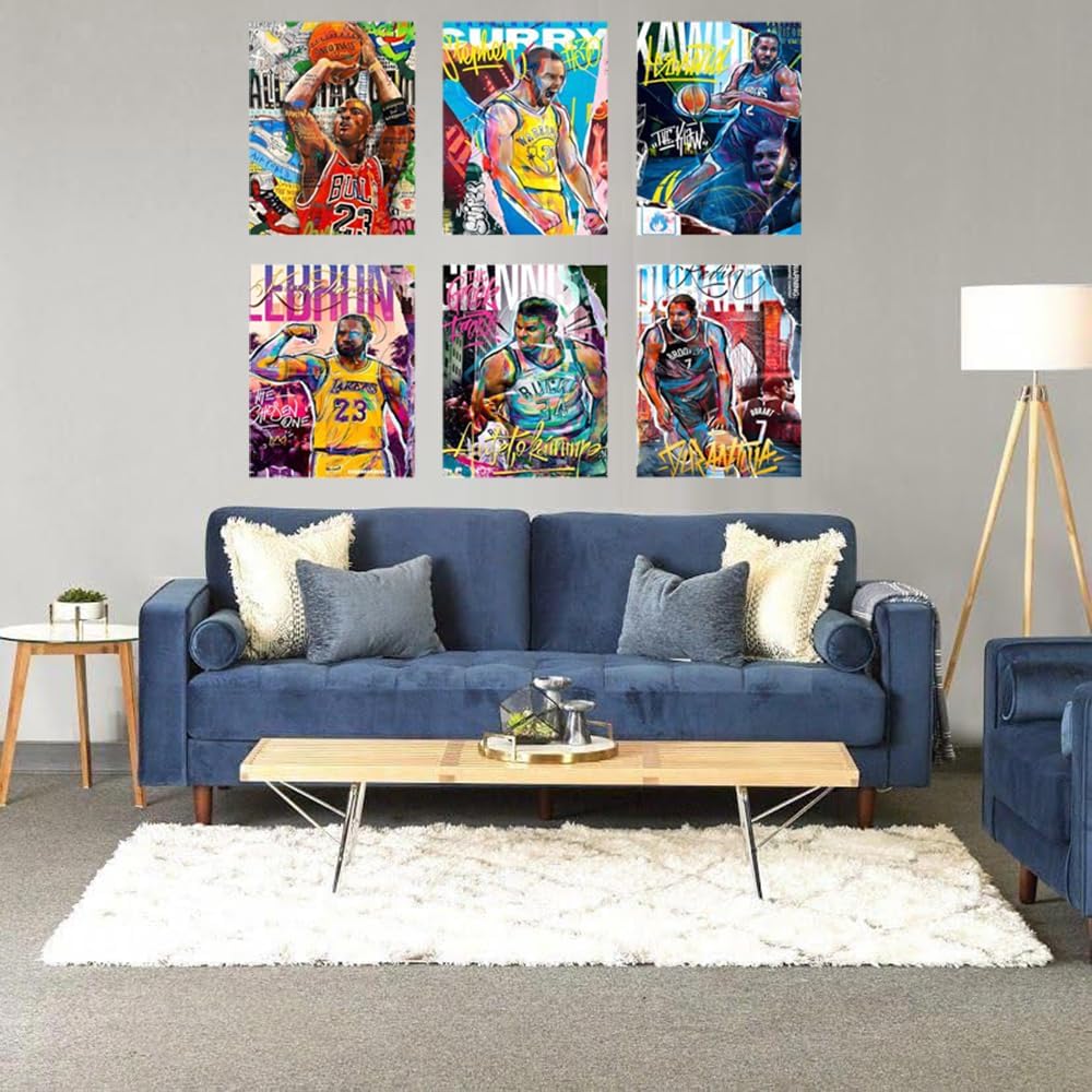 Set of 9 Unframed 8"x10" Basketball Sports Poster F88357