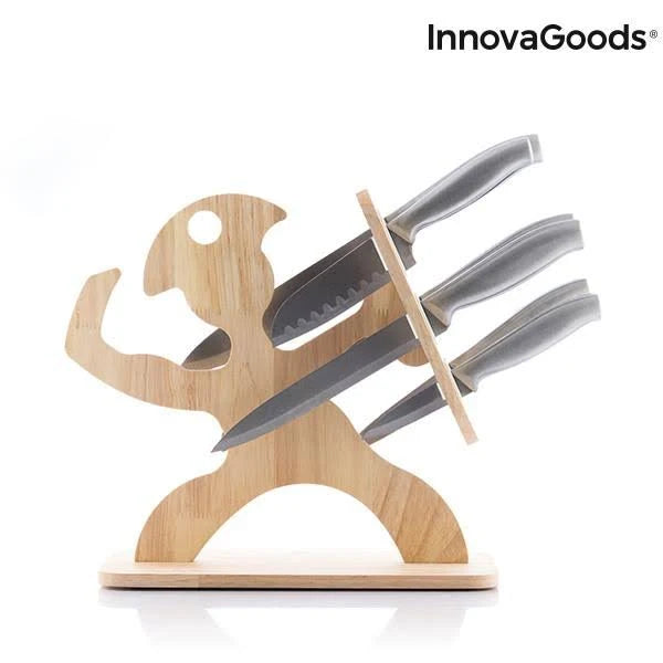7 Pieces Knife Set with Wooden Base X744260