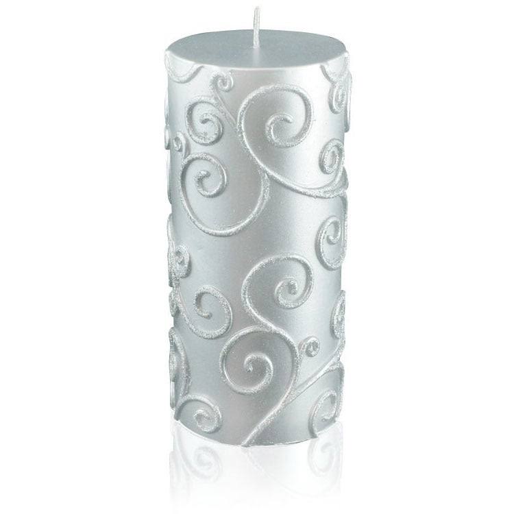 Purple Scroll Pillar Candle 12Pcs Z10921