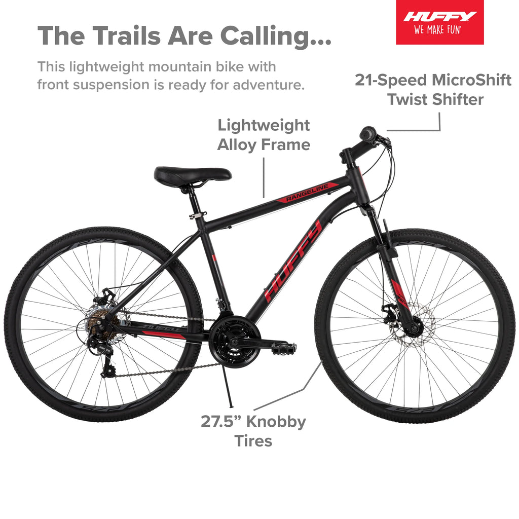 Black and Red 27.5 in. Mountain Bike G9716