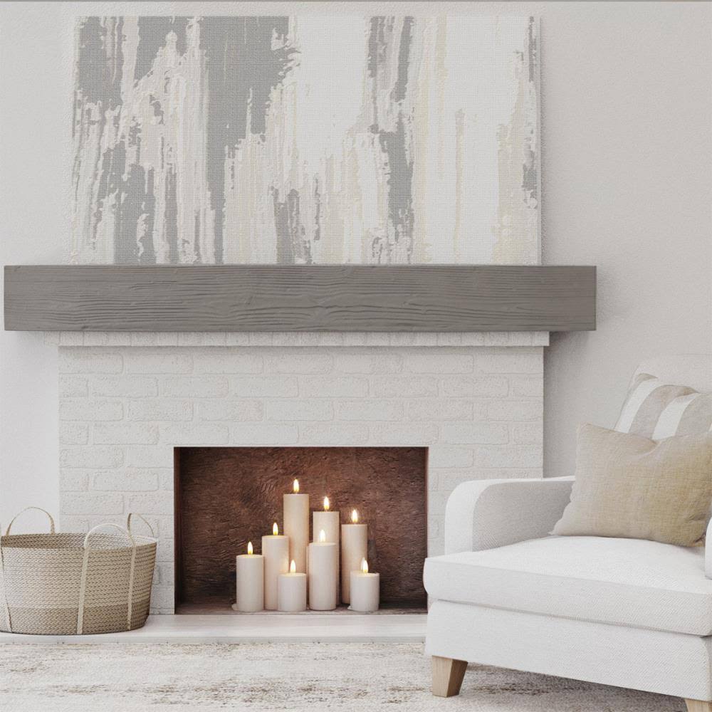 Sandblasted Faux Wood Fireplace Mantel, Burnished Honey Dew T920504